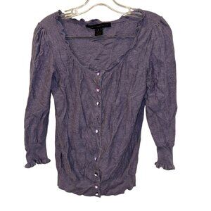 marc jacobs FALL PLUM dusty lavender button down cardigan sweater S